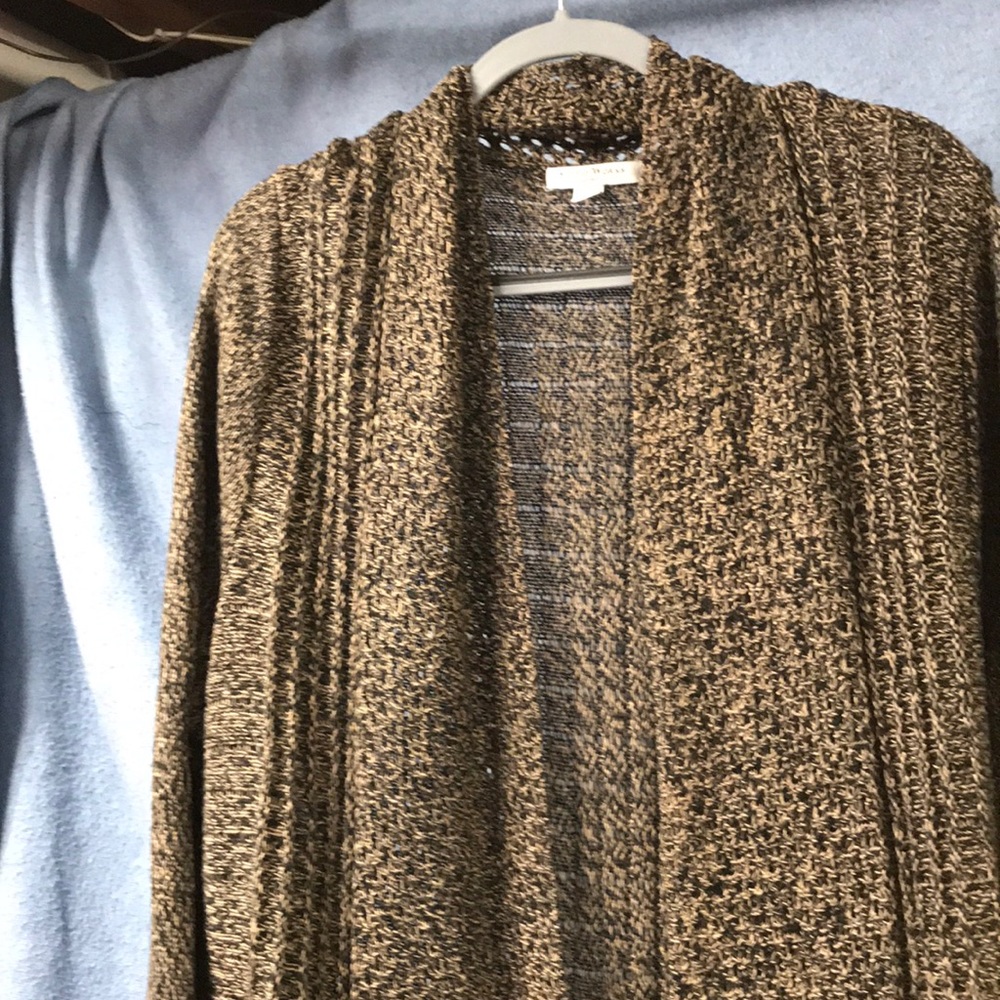 Long brown cardigan